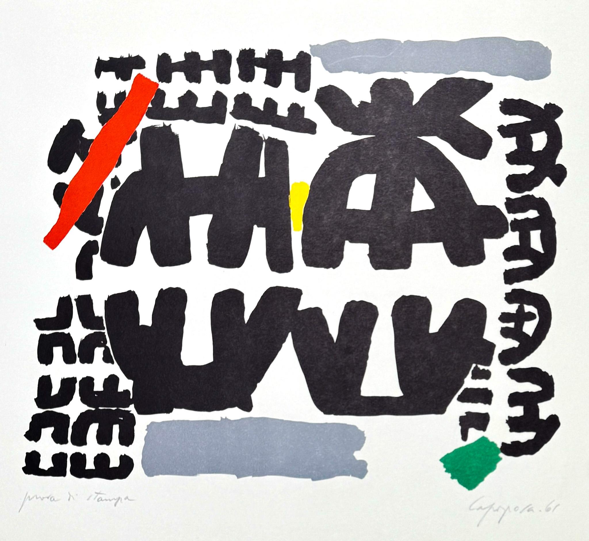 Giuseppe Capogrossi (1900–1972) - Linocut on paper - 1958 For Sale 2