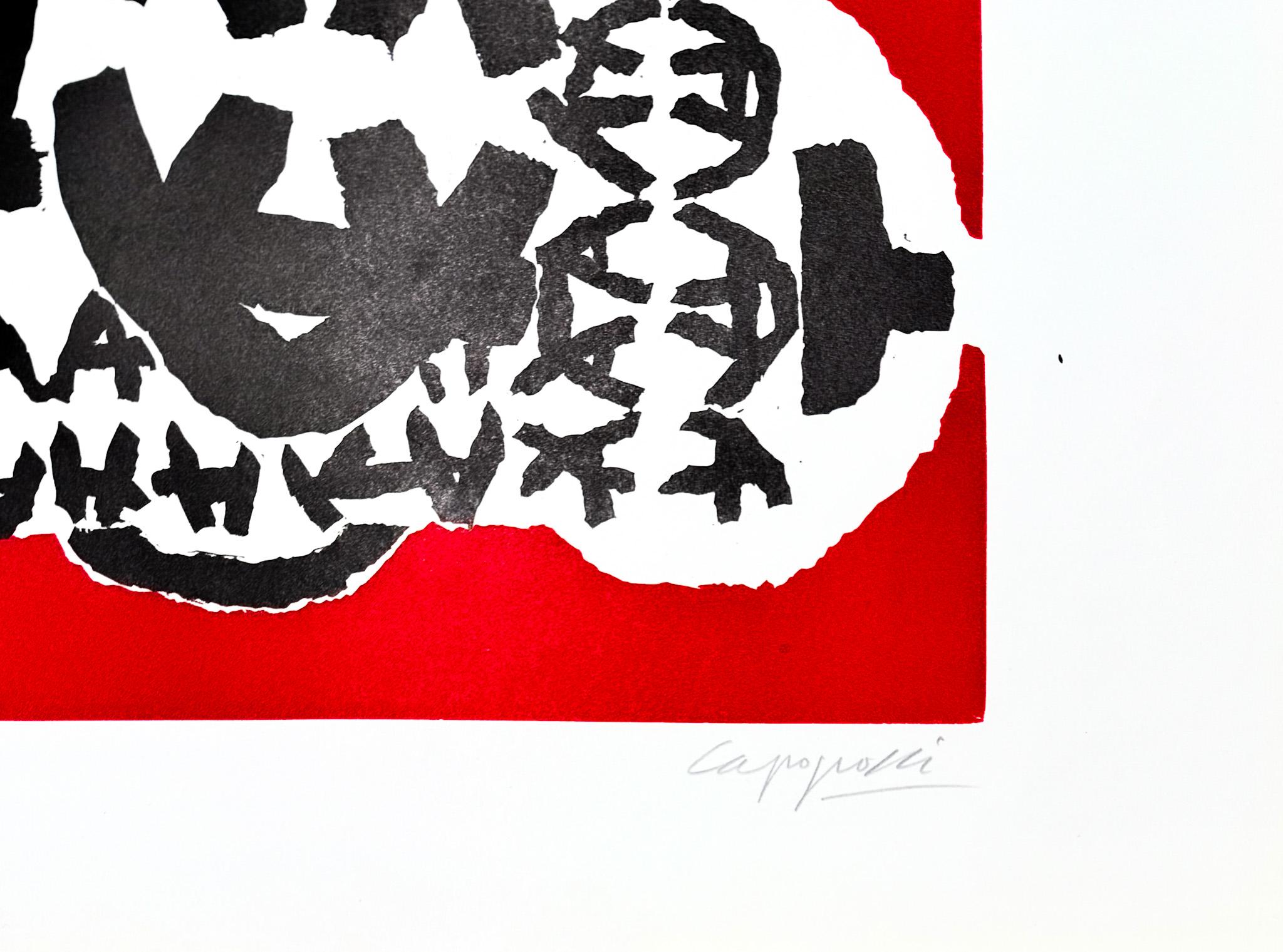 Giuseppe Capogrossi (1900–1972) - Linocut on paper - 1958 For Sale 4