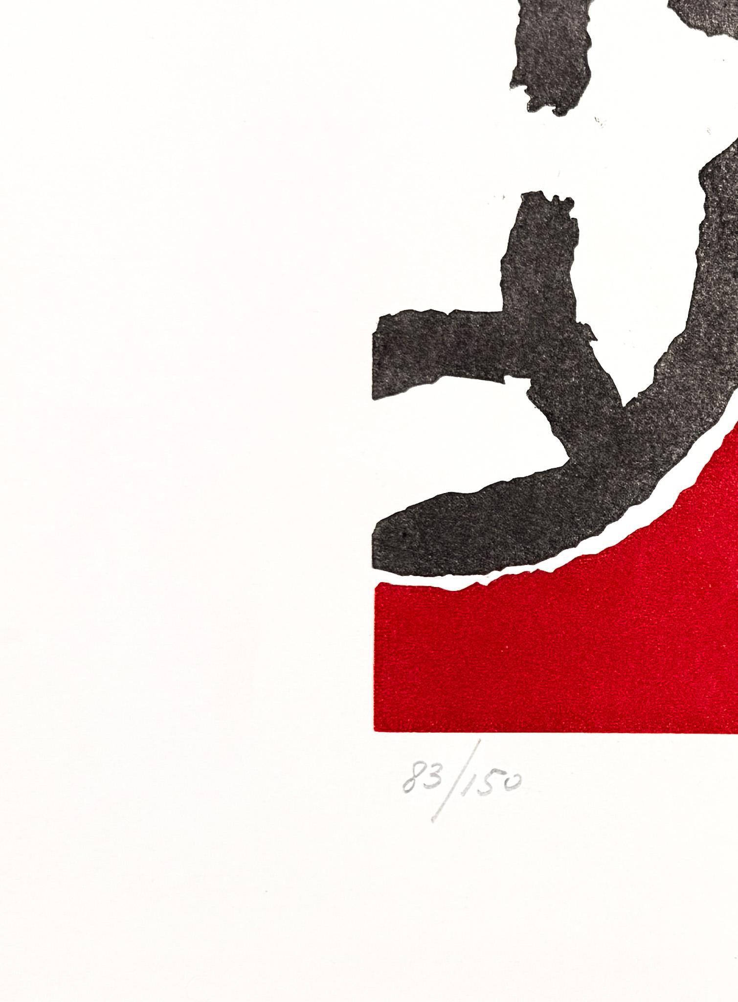 Giuseppe Capogrossi (1900–1972) - Linocut on paper - 1958 For Sale 5