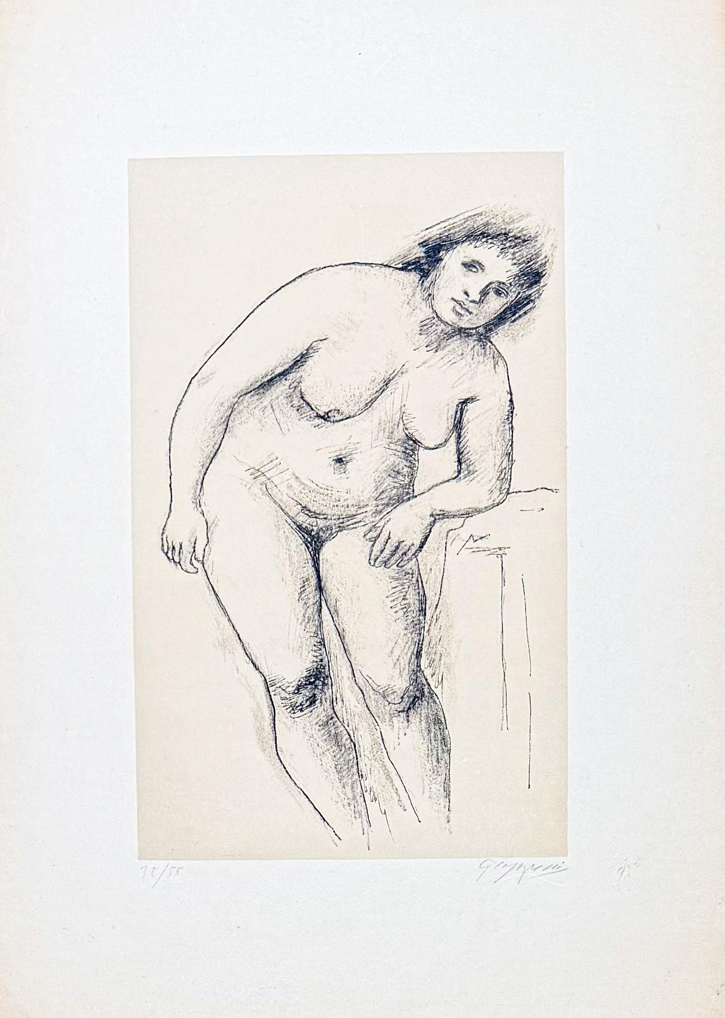 Color lithograph on paper, edited in 1943.
Limited edition, numbered 38/55
Signed in pencil by artist in lower right corner.
Very good conditions.
Paper size: 49 x 34 cm

Publications:
This print is fully documented and referenced in the official