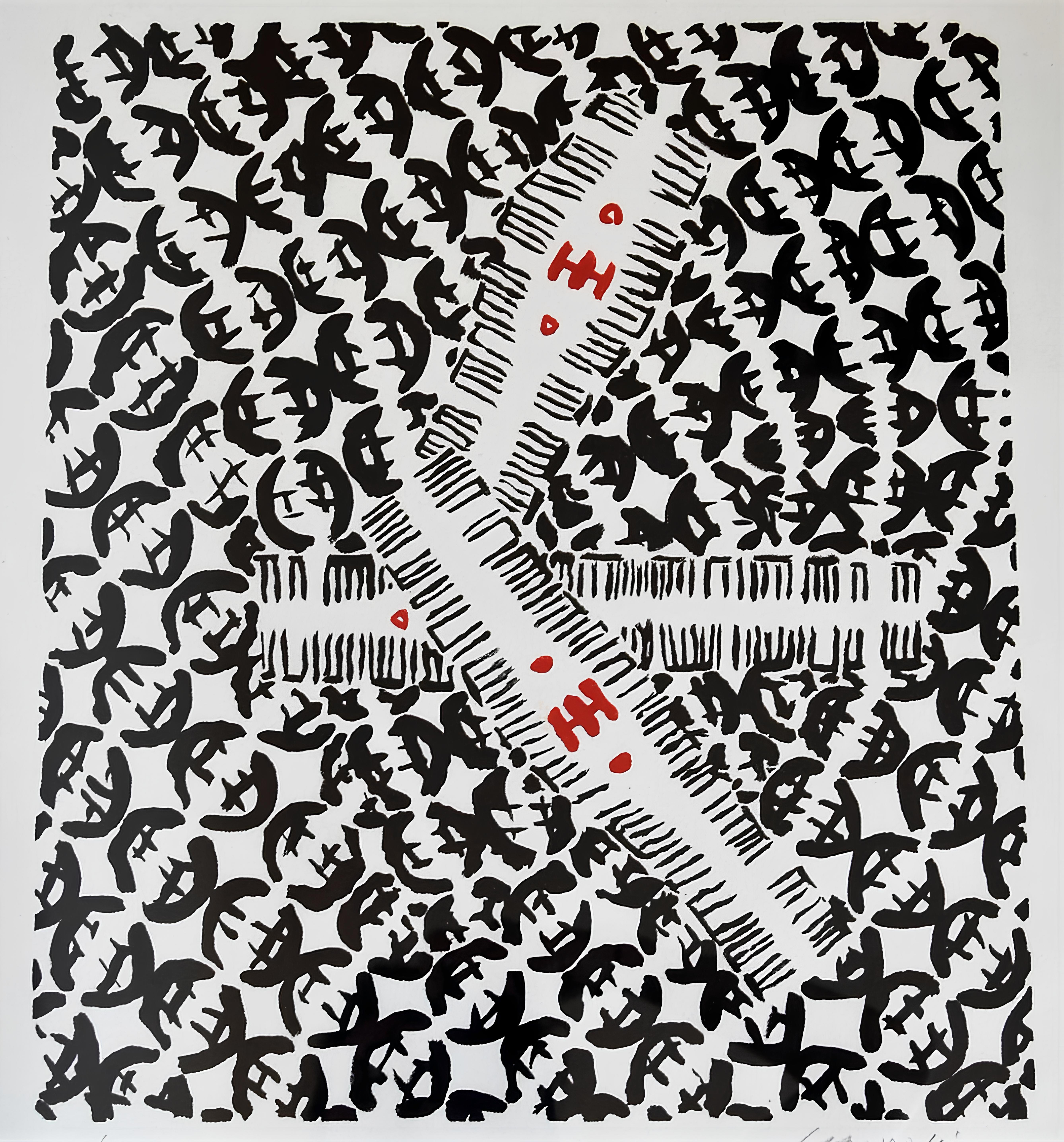 Giuseppe Capogrossi (1900 - 1972) - Lithograph on paper - 1958 For Sale 1