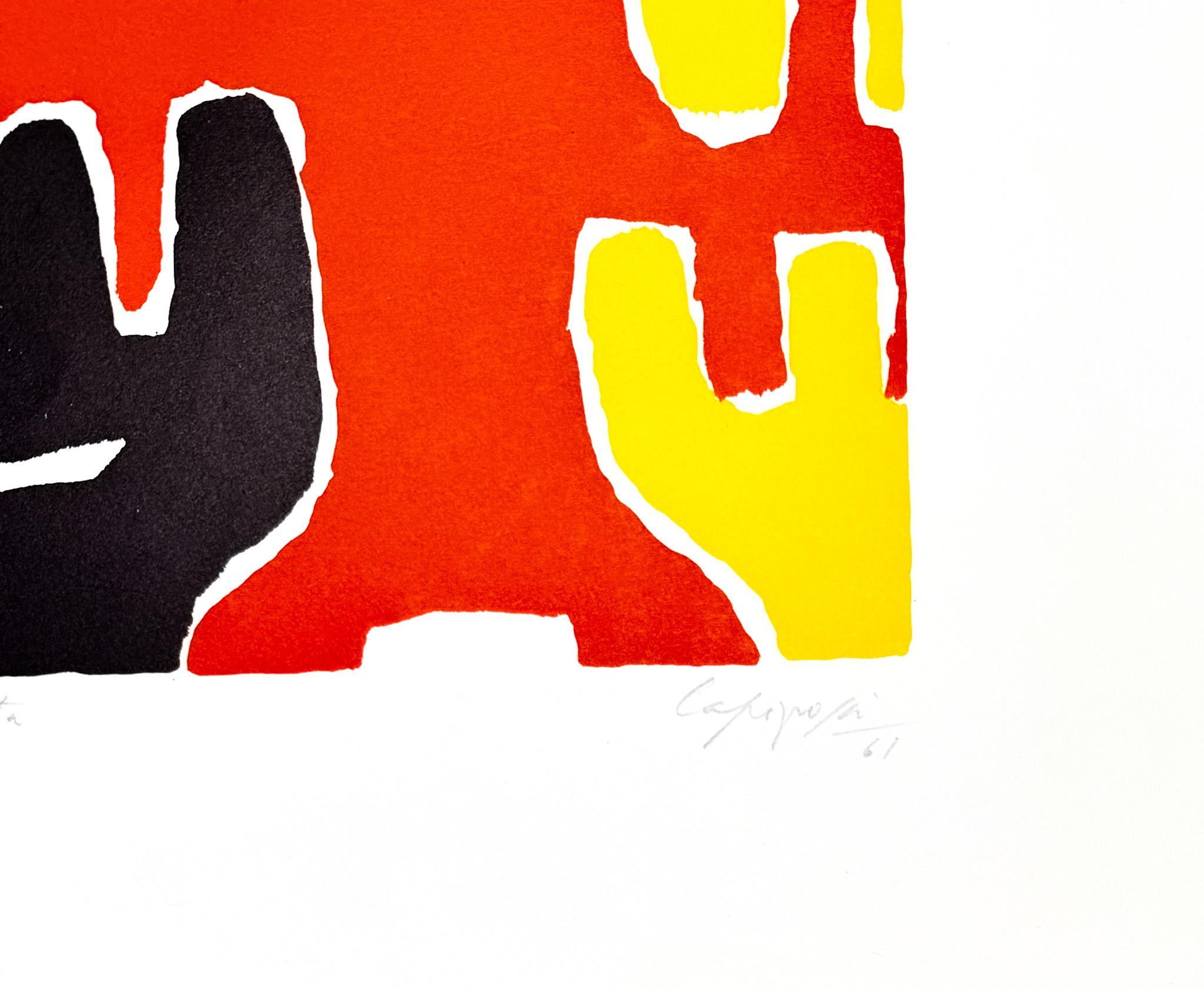 Giuseppe Capogrossi (1900–1972) - Zincography on paper - 1961 For Sale 4