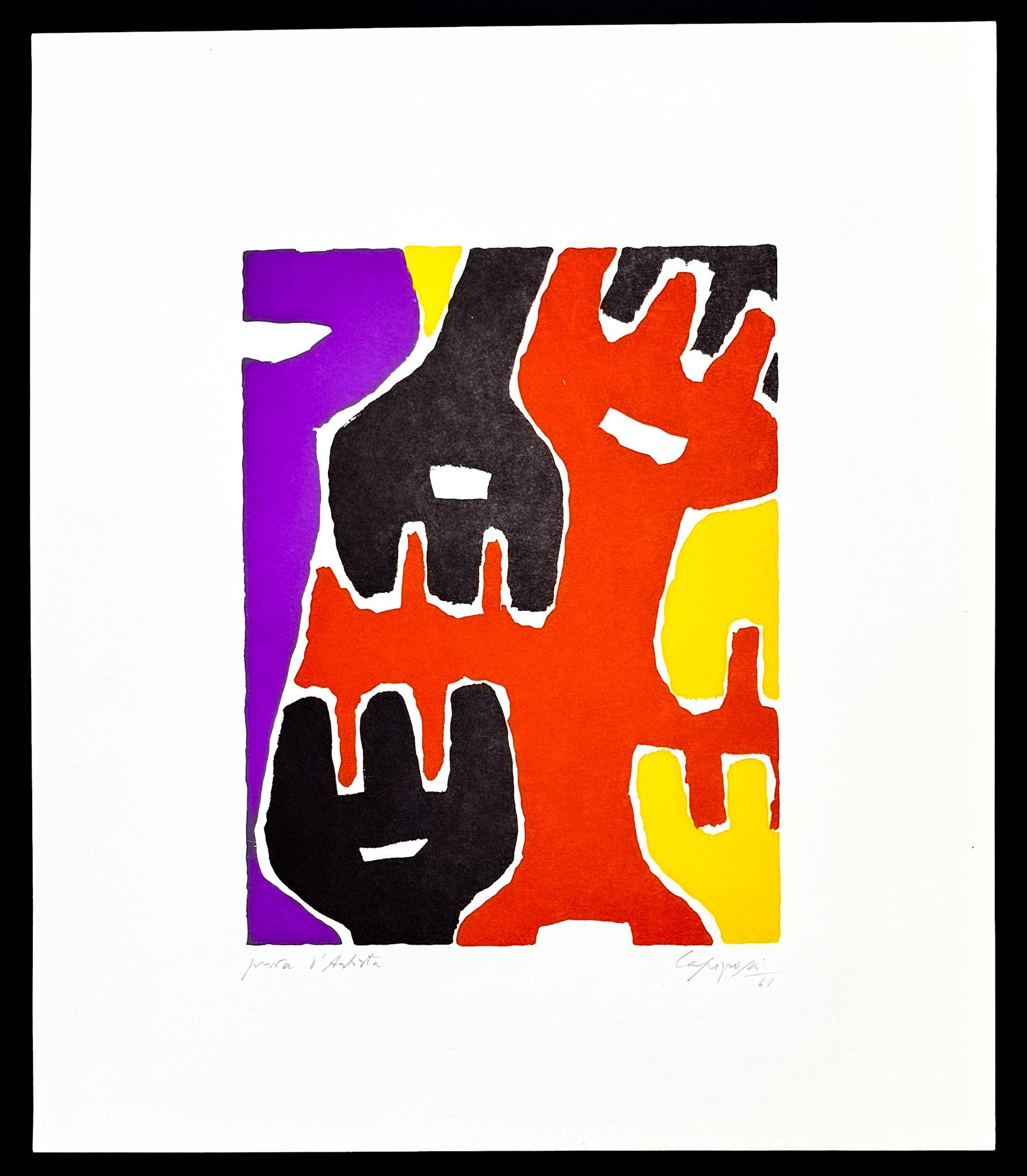 Giuseppe Capogrossi (1900–1972) - Zincography on paper - 1961