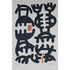 Giuseppe Capogrossi - Composizione - Hand-Signed Lithography, 1957