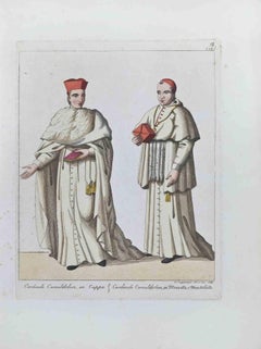 Antique The Camaldolese Cardinal  - Etching by Giuseppe Capparoni - 1828