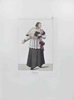 Antique The Canon - Etching by Giuseppe Capparoni - 1827