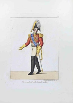 Antique The Nobel's Chief Bodyguard - Etching by Giuseppe Capparoni - 1828