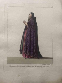 Antique The Patriarch Siro - Etching by Giuseppe Capparoni - 1828