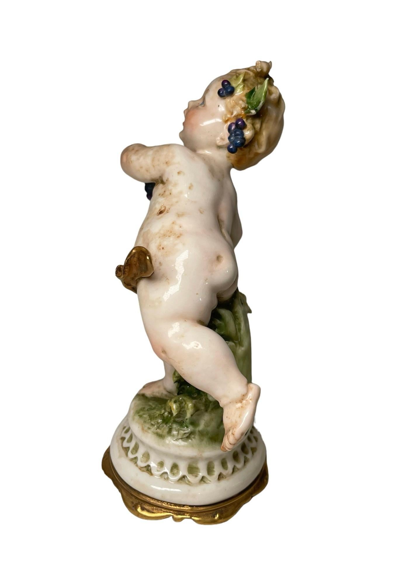 Giuseppe Cappe Porcelain Set Of Four Season’s Cherubs Figurines 3