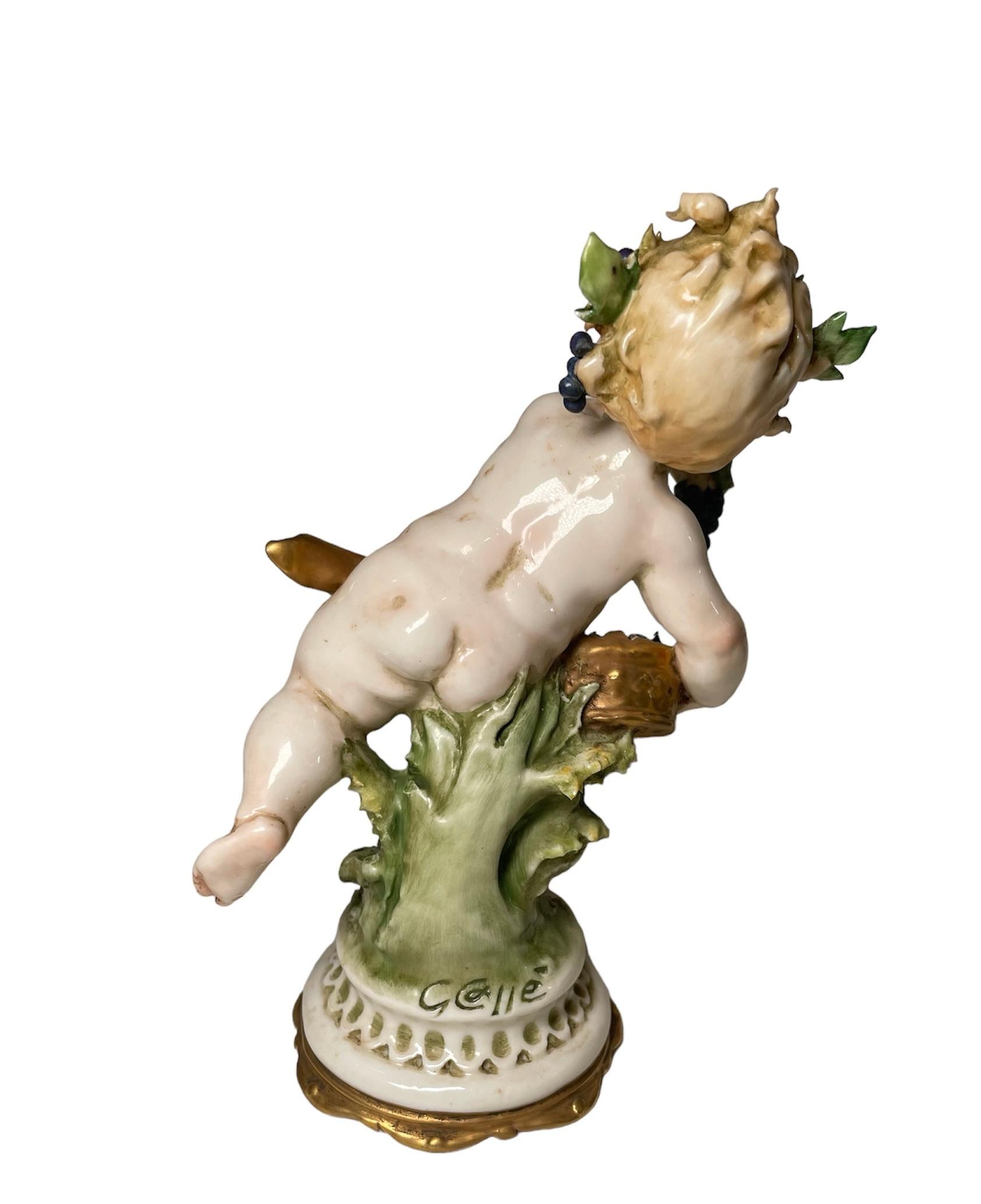 Giuseppe Cappe Porcelain Set Of Four Season’s Cherubs Figurines 4