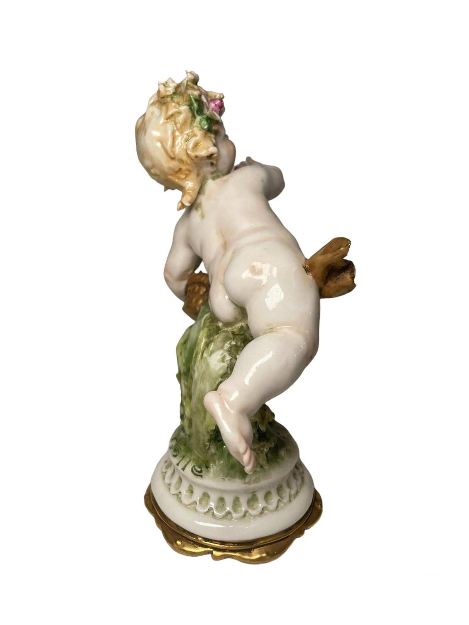 Giuseppe Cappe Porcelain Set Of Four Season’s Cherubs Figurines 9