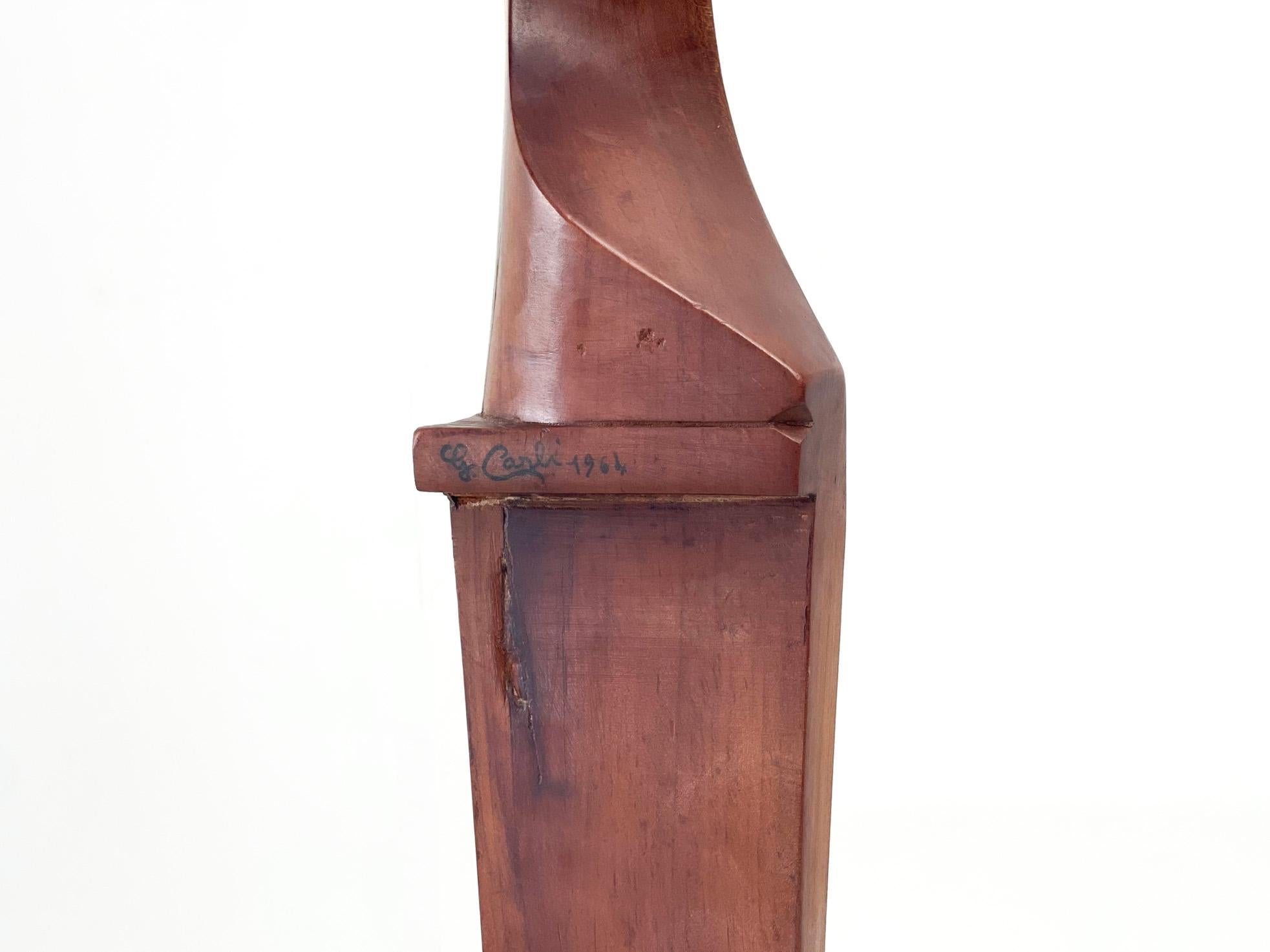 Giuseppe Carli abstract wooden sculpture In Good Condition For Sale In Nijlen, VAN