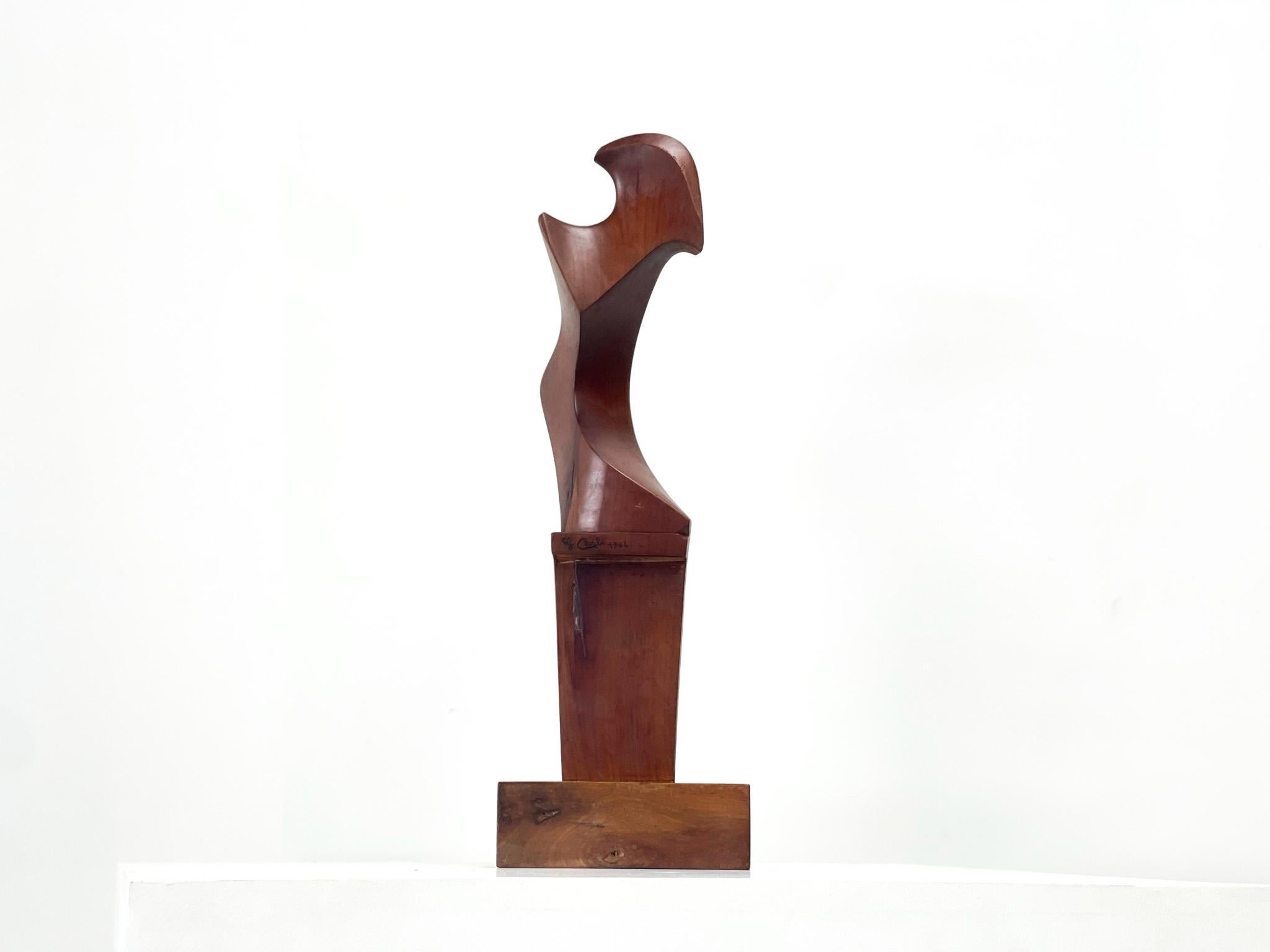 Giuseppe Carli abstract wooden sculpture For Sale 1