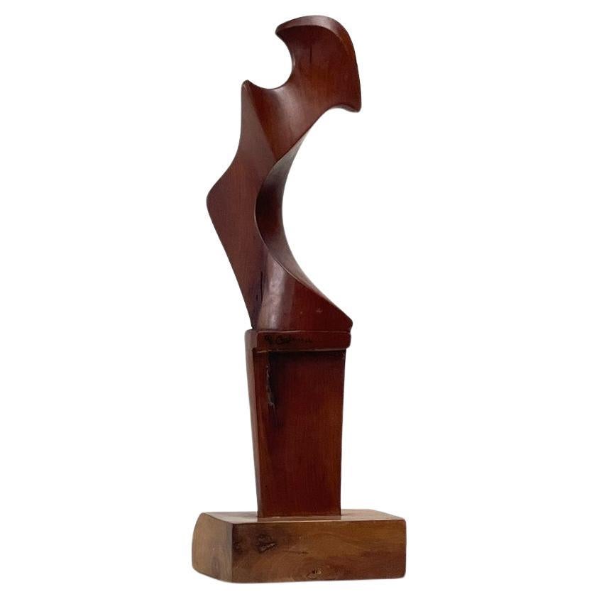 Giuseppe Carli abstract wooden sculpture