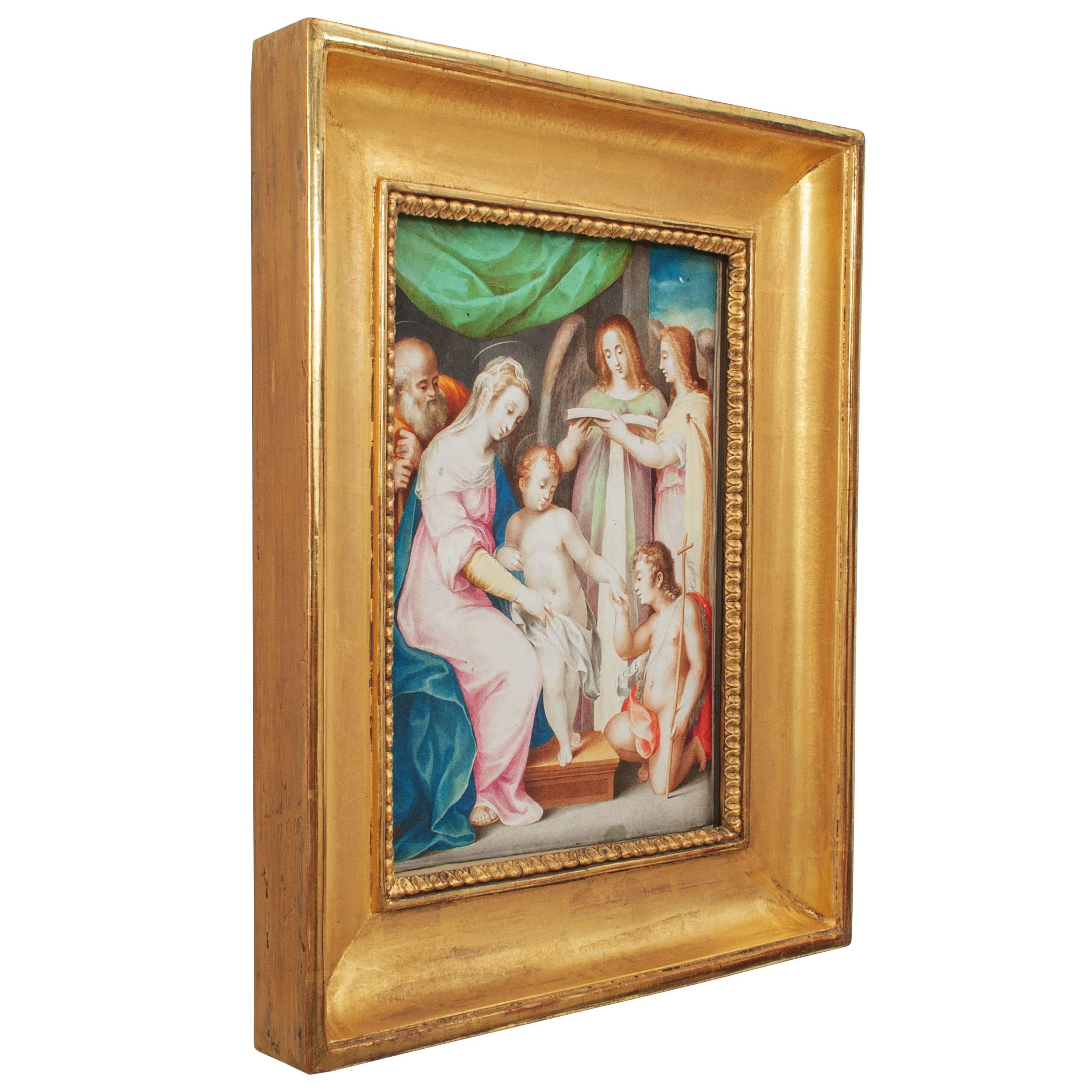 Tempera sur parchemin de la Renaissance italienne de Giuseppe Cesari - Painting de GIUSEPPE CESARI IL CAVALIER D'ARPINO