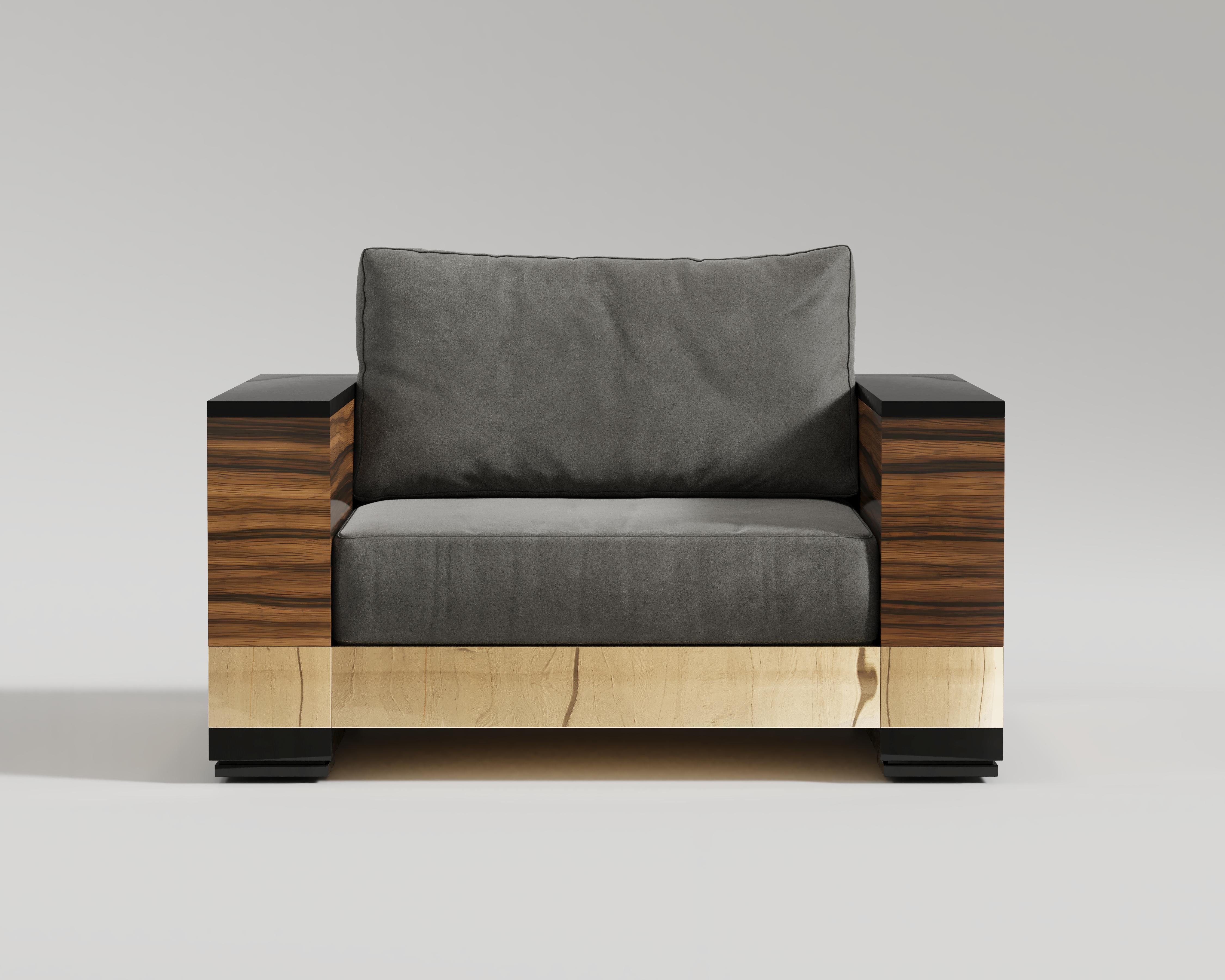 Giuseppe Sofa

The Giuseppe Sofa pictured here consists of a high-gloss H9 Base, topped with velvet fabric and an intrinsic bronze base. The Giuseppe Sofa bespoke ultimate comfort with its plush and inviting fabric.

Materials and sizes are