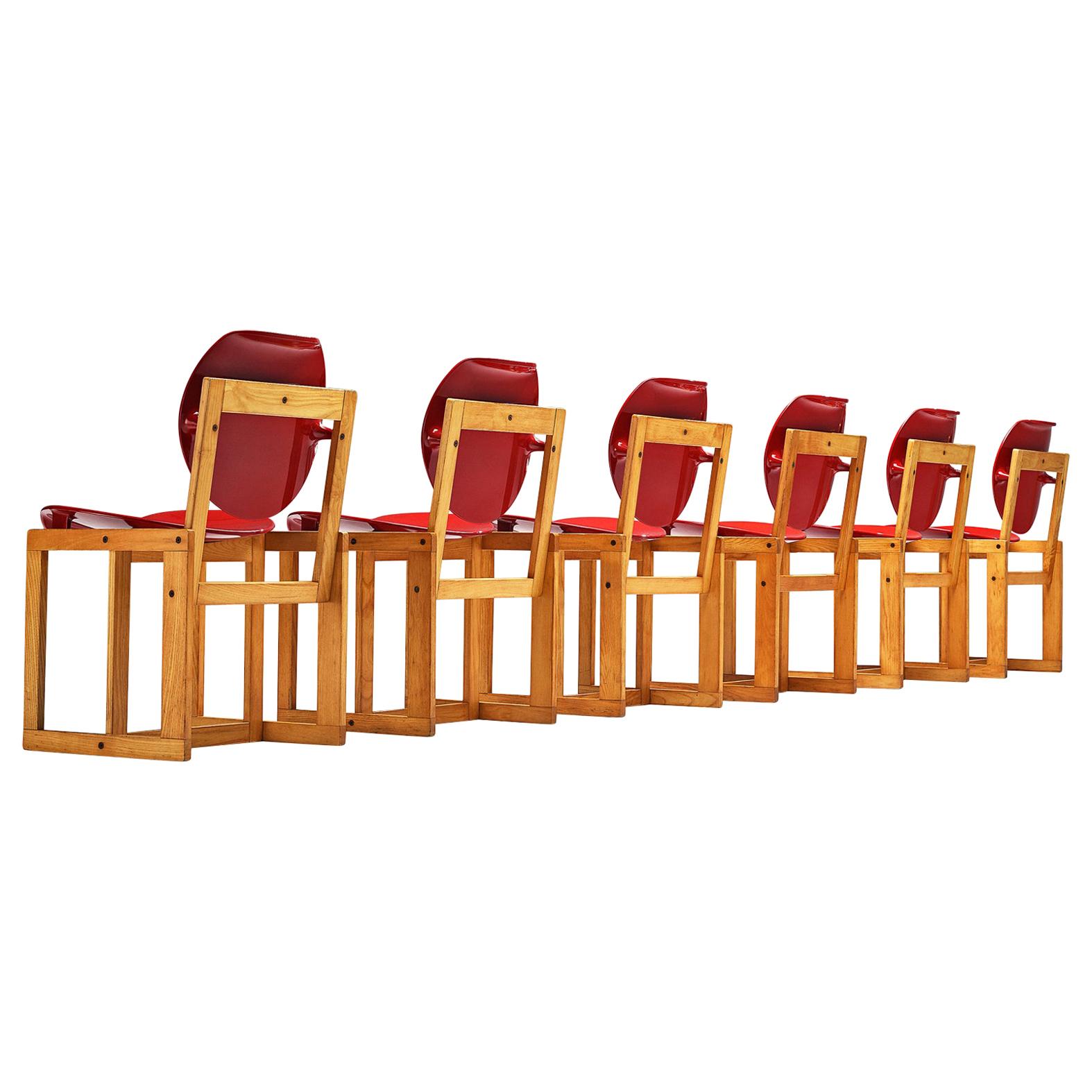 Giuseppe Davanzo Set of Six Dining Chairs 'Serena'