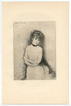 "Jeune femme" original etching