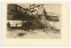 "Vue prise a Londres" London original etching
