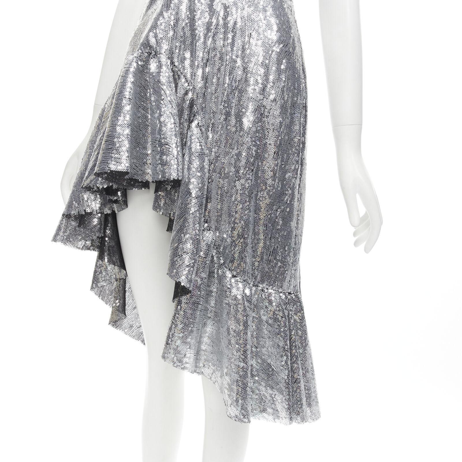 GIUSEPPE DI MORABITO LUISAVIAROMA silver sequins ruffle skirt dress IT38 XS
Reference: AAWC/A00066
Brand: Giuseppe Di Morabito
Model: Luisa Via Roma collaboration
Material: Polyester
Color: Silver
Pattern: Solid
Closure: Zip
Lining: Polyester
Extra