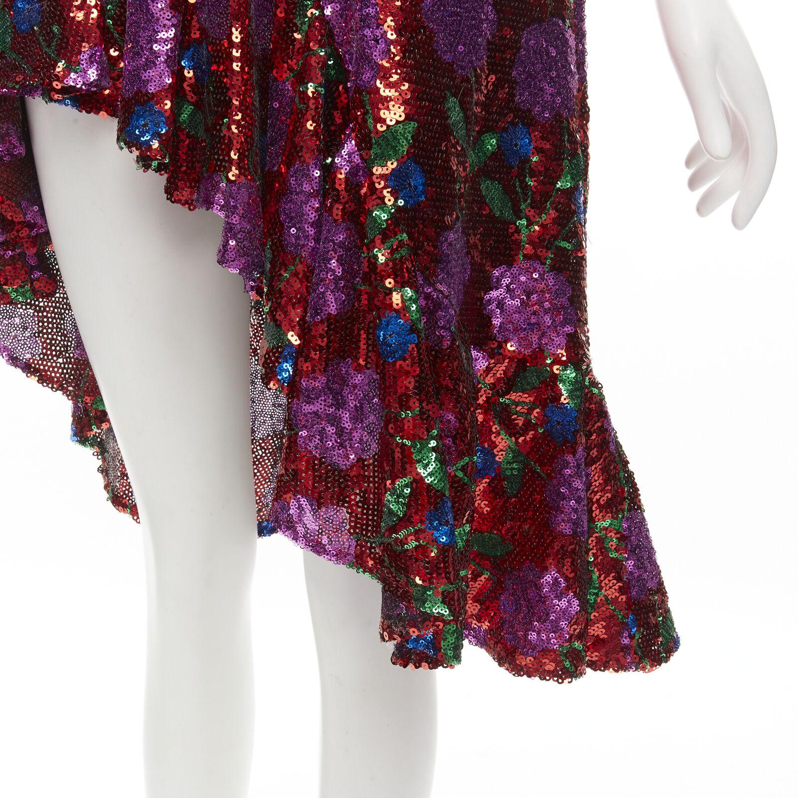 GIUSEPPE DI MORABITO red pink floral sequins asymmetric ruffled skirt IT38 XS
Reference: AAWC/A00318
Brand: Giuseppe Di Morabito
Material: Feels like polyester
Color: Multicolour
Pattern: Floral
Closure: Zip
Lining: Fabric
Extra Details: Back zip