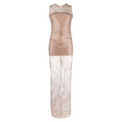 GIUSEPPE DI MORABITO SLEEVELESS MESH MAXI DRESS Sz XS-S, M-L