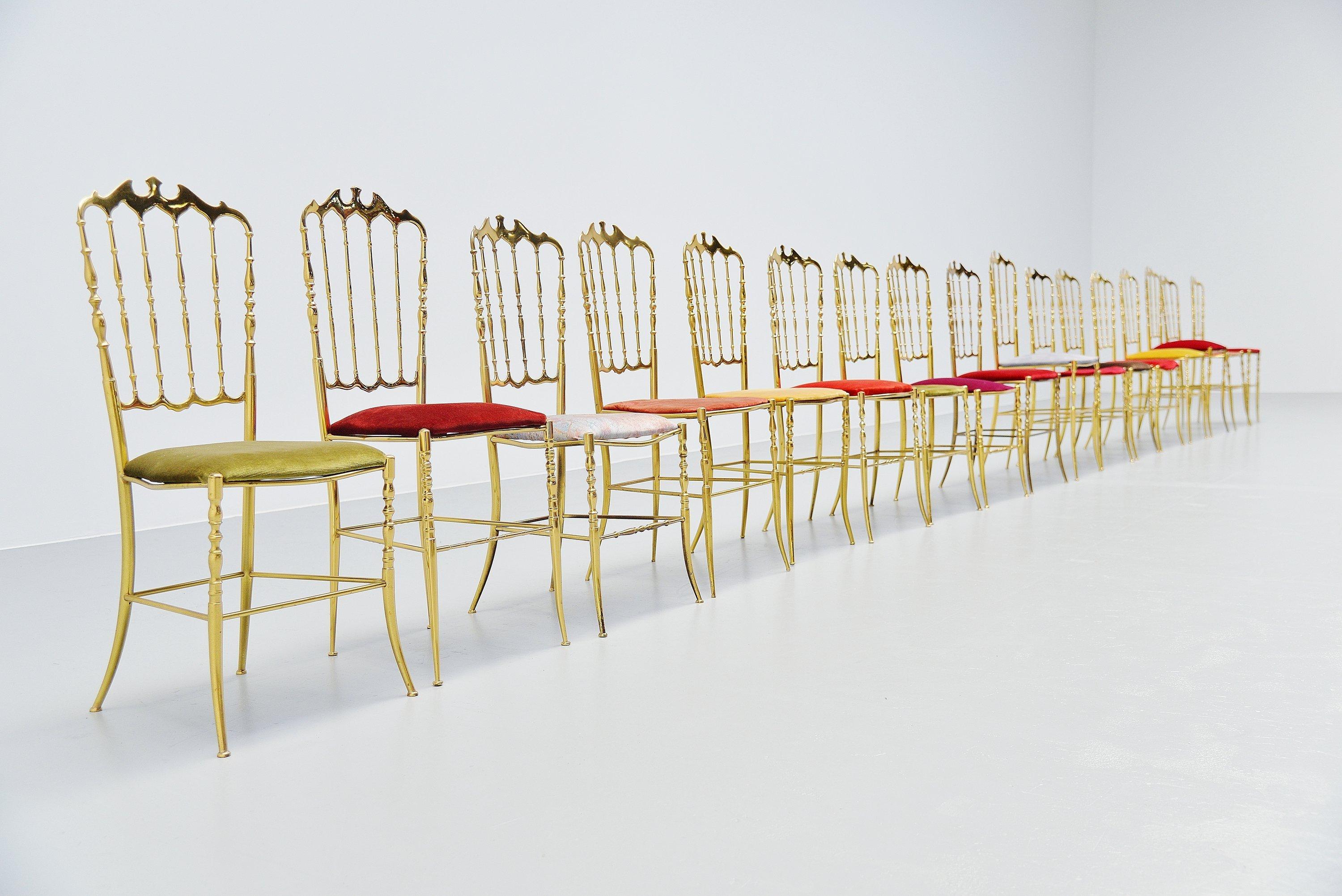 Giuseppe Gaetano Descalzi Chiavari Dining Chairs Set, Italy, 1960 1