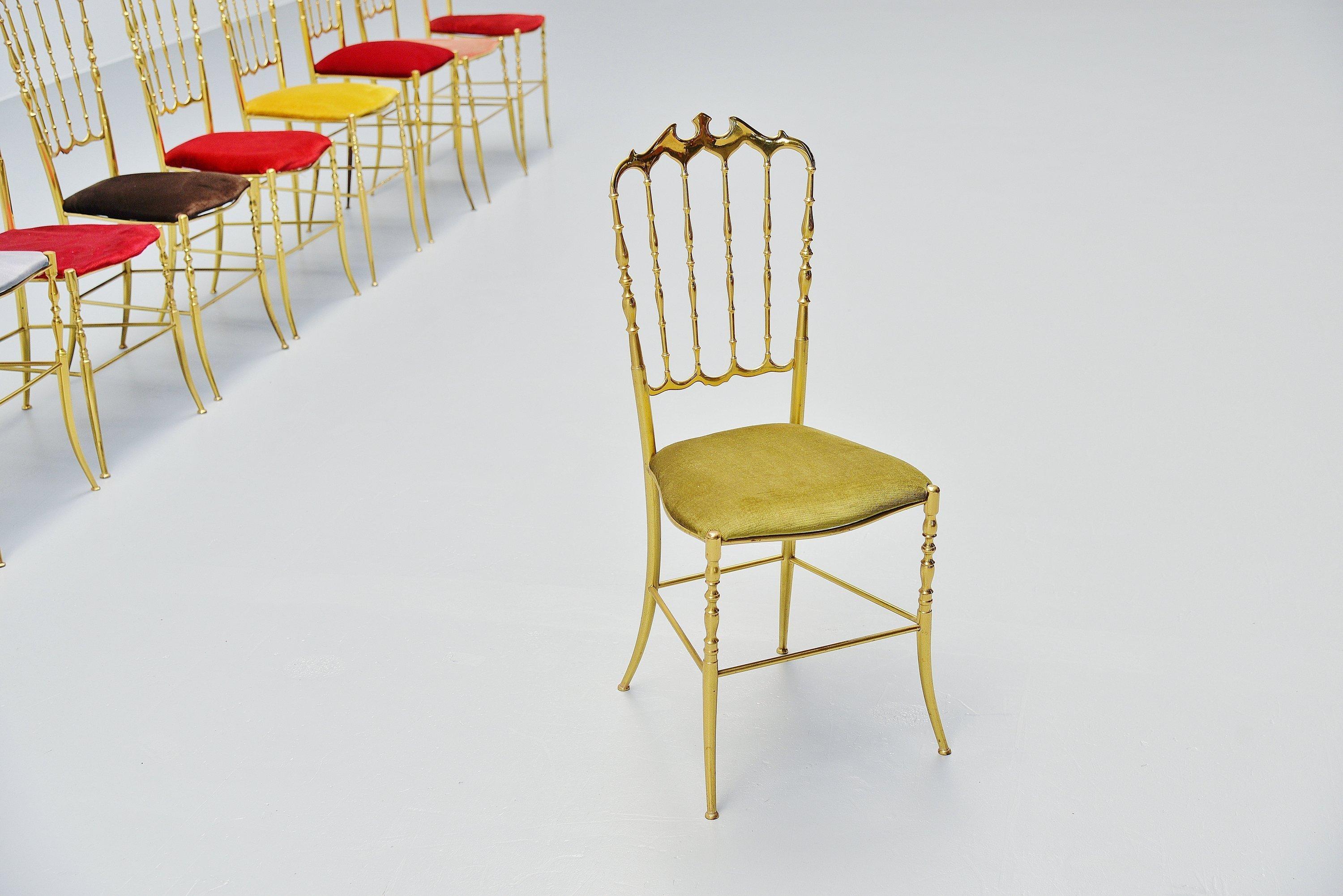 Giuseppe Gaetano Descalzi Chiavari Dining Chairs Set, Italy, 1960 2