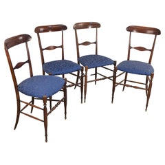 Giuseppe Gaetano Descalzi, Set of Four Chairs Chiavari, 1940s