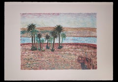 Oasis - Original Lithograph by Giuseppe Gallizioli - 1980