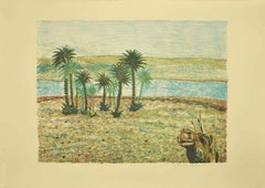 The Desert - Original Lithograph by Giuseppe Gallizioli - 1980s