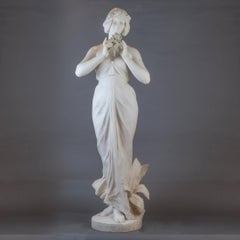 Antique Italian Marble Sculpture Statue of a Beauty 