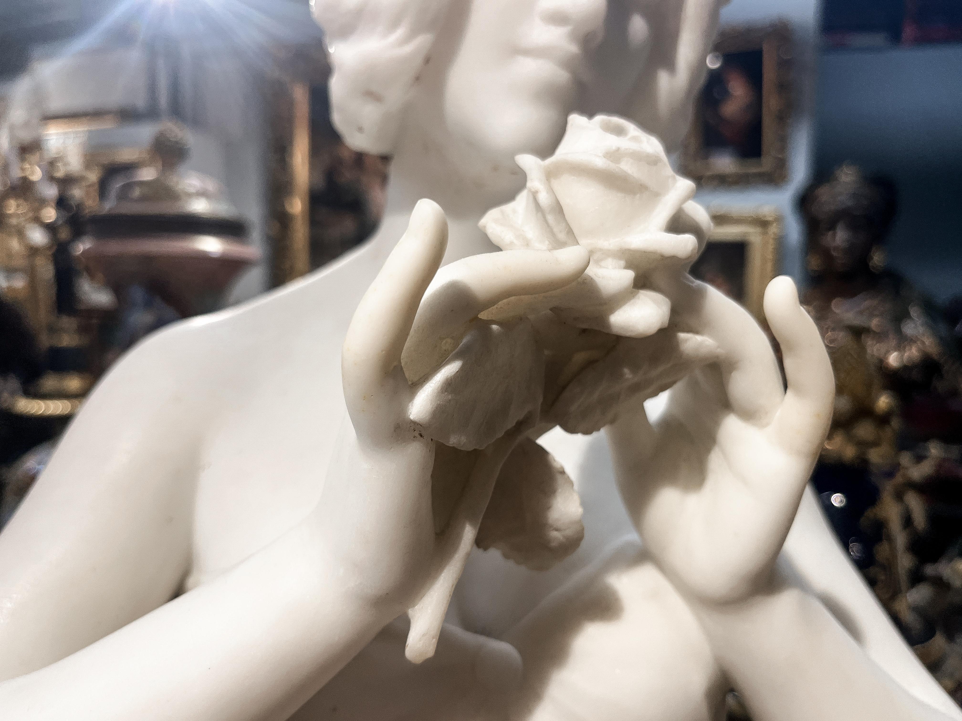 Escultura de Mármol Italiana Estatua de una Belleza 5