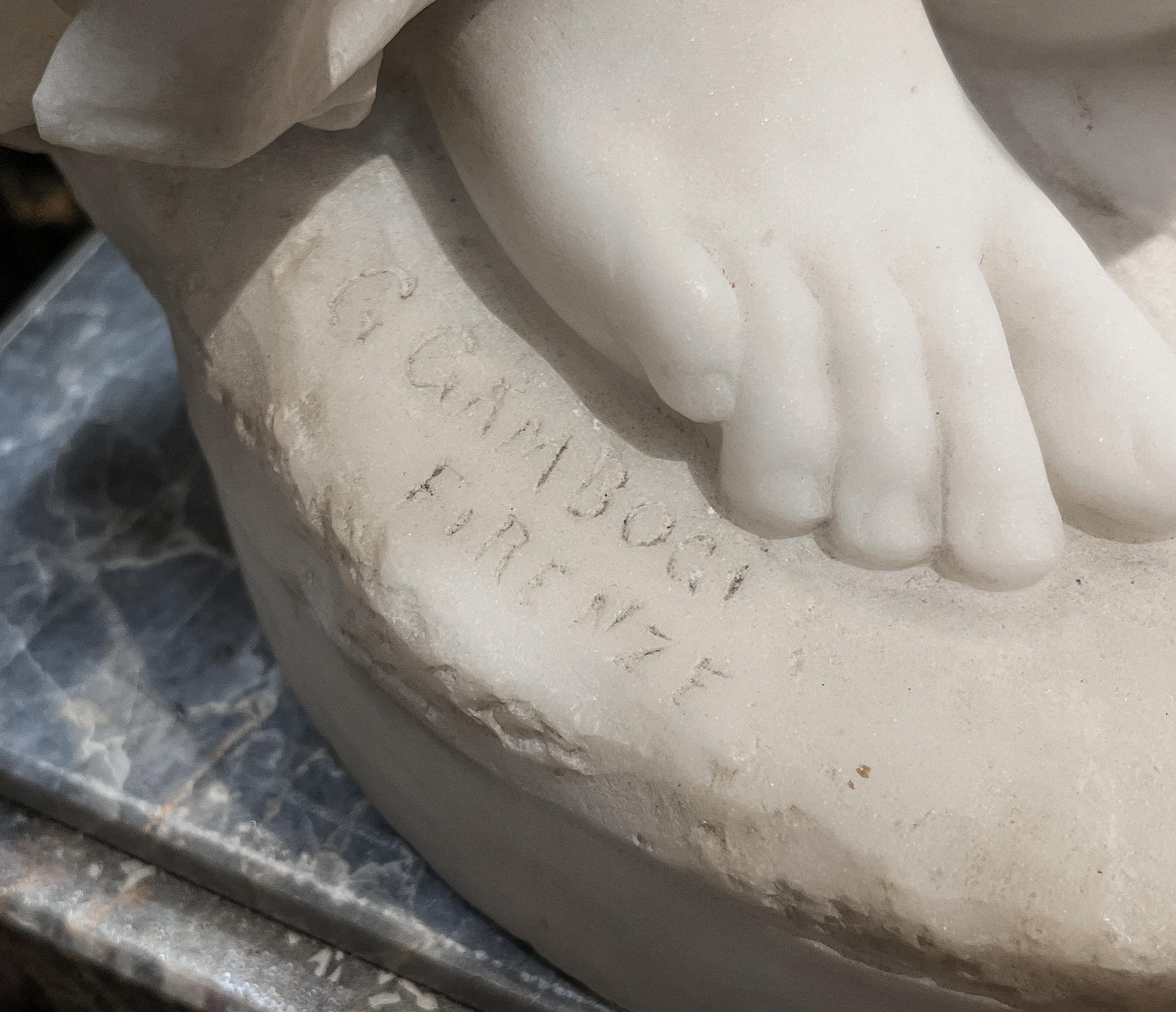 Escultura de Mármol Italiana Estatua de una Belleza 9
