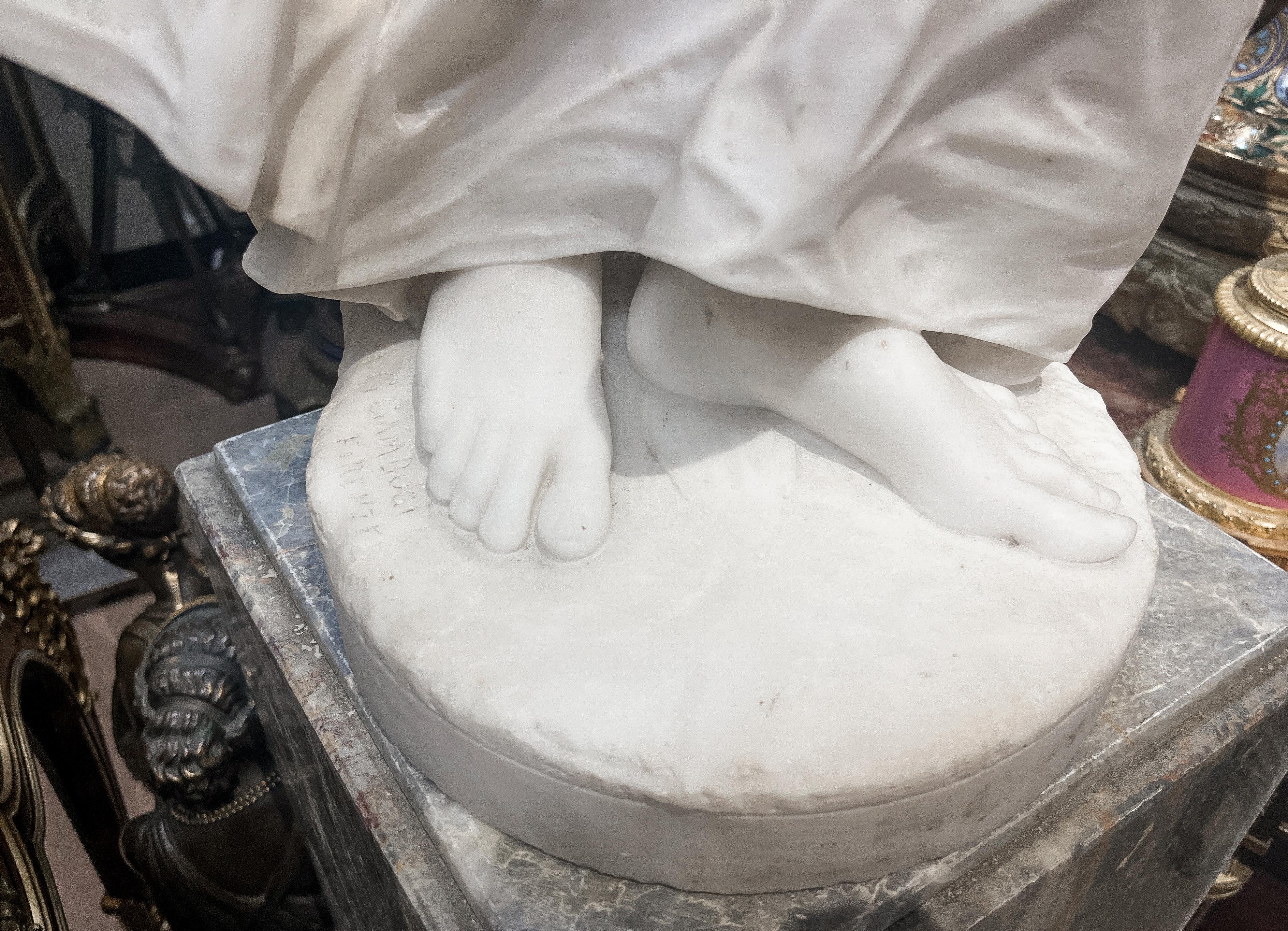 Escultura de Mármol Italiana Estatua de una Belleza 4