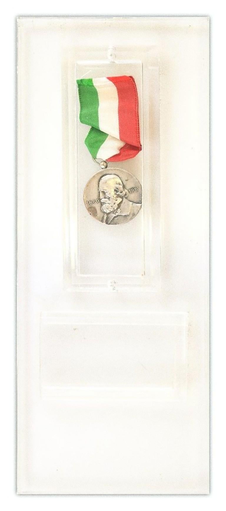 Argent Médaille Giuseppe Garibaldi en argent de fabrication italienne:: 1910 en vente