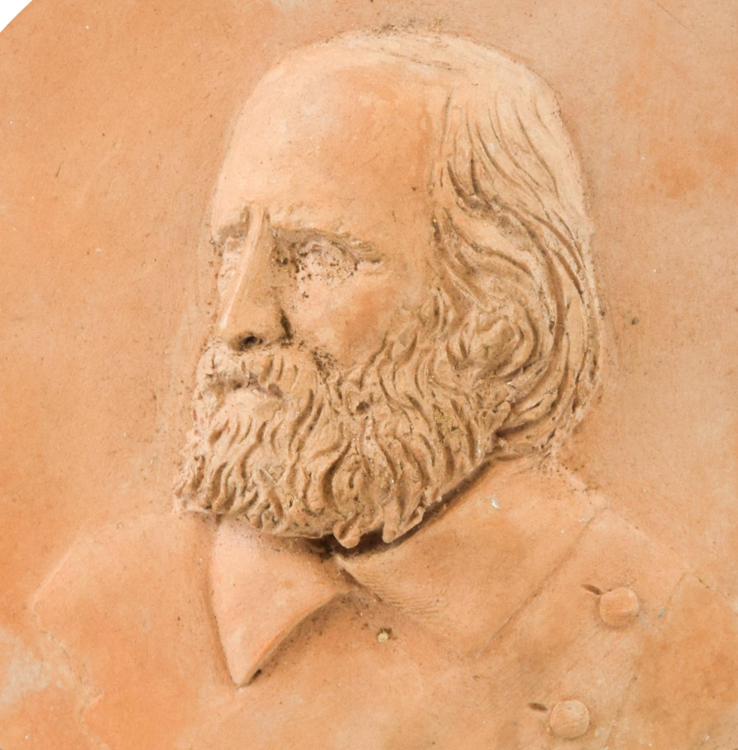 19th Century Giuseppe Garibaldi Terracotta Portrait, Italian Manufacture