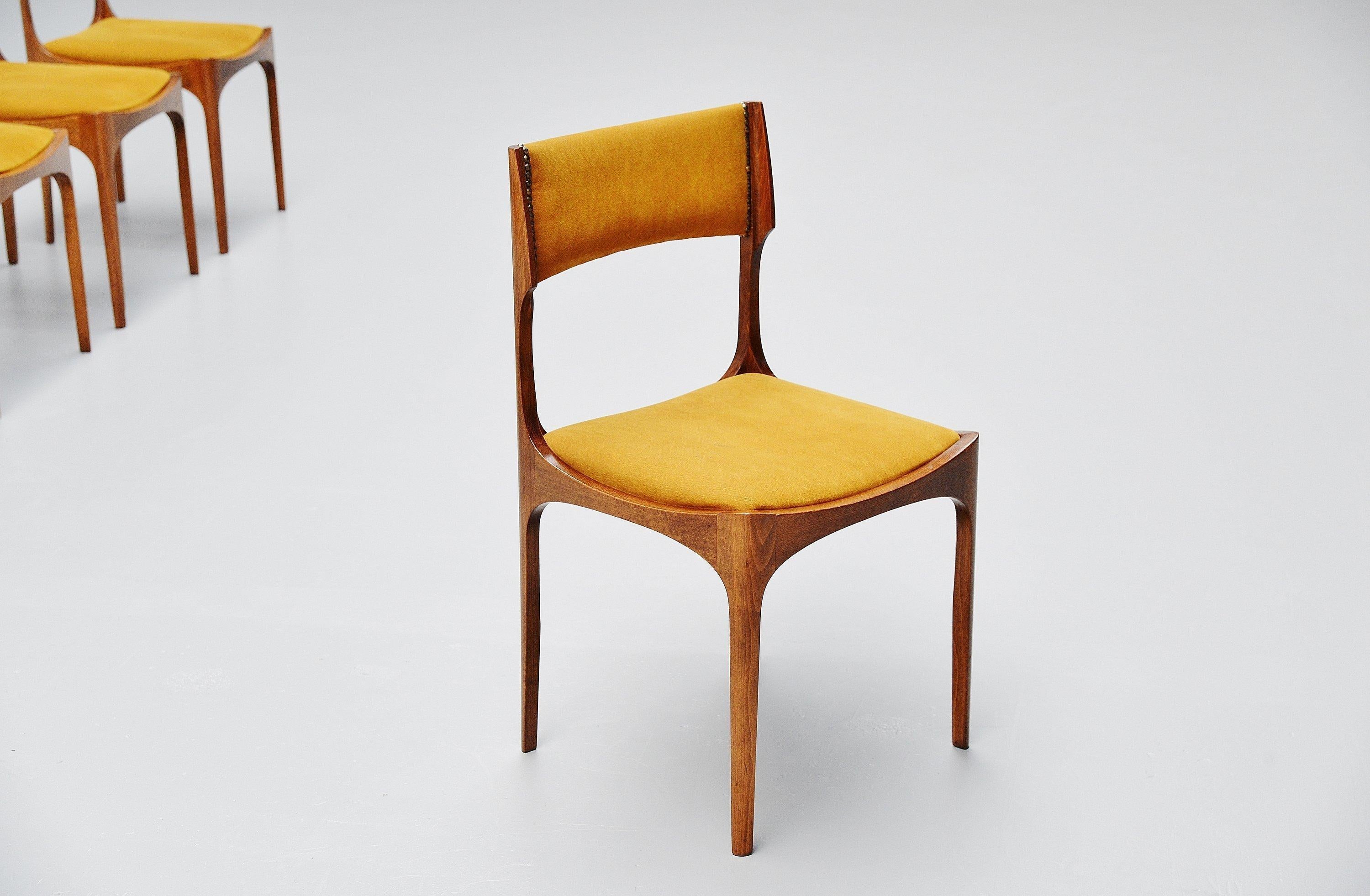Upholstery Giuseppe Gibelli Beatrice Dining Chairs Sormani, Italy, 1960
