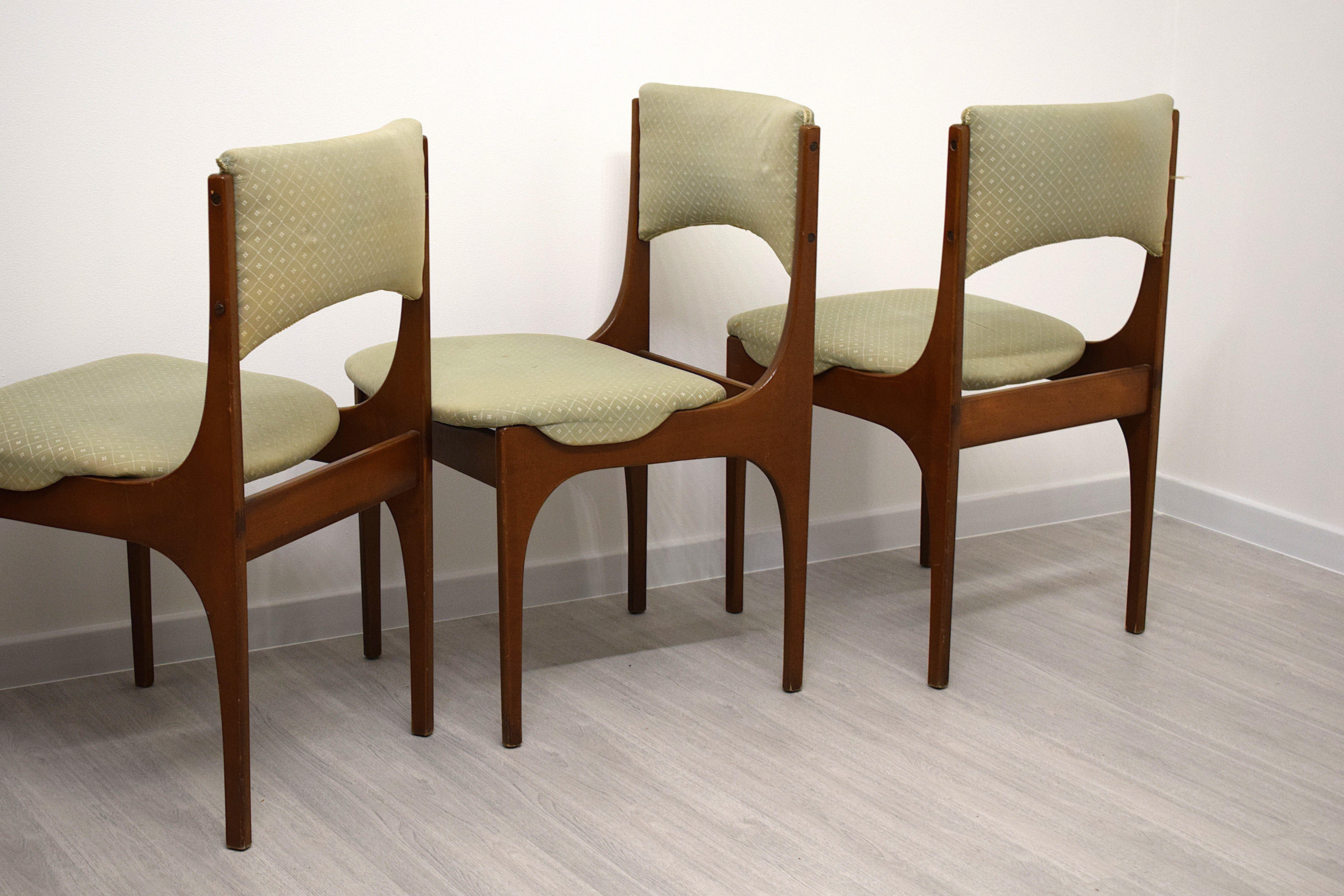 Giuseppe Gibelli Per Sormani - Ensemble de 4 chaises mod. Beatrice, 1970 en vente 1