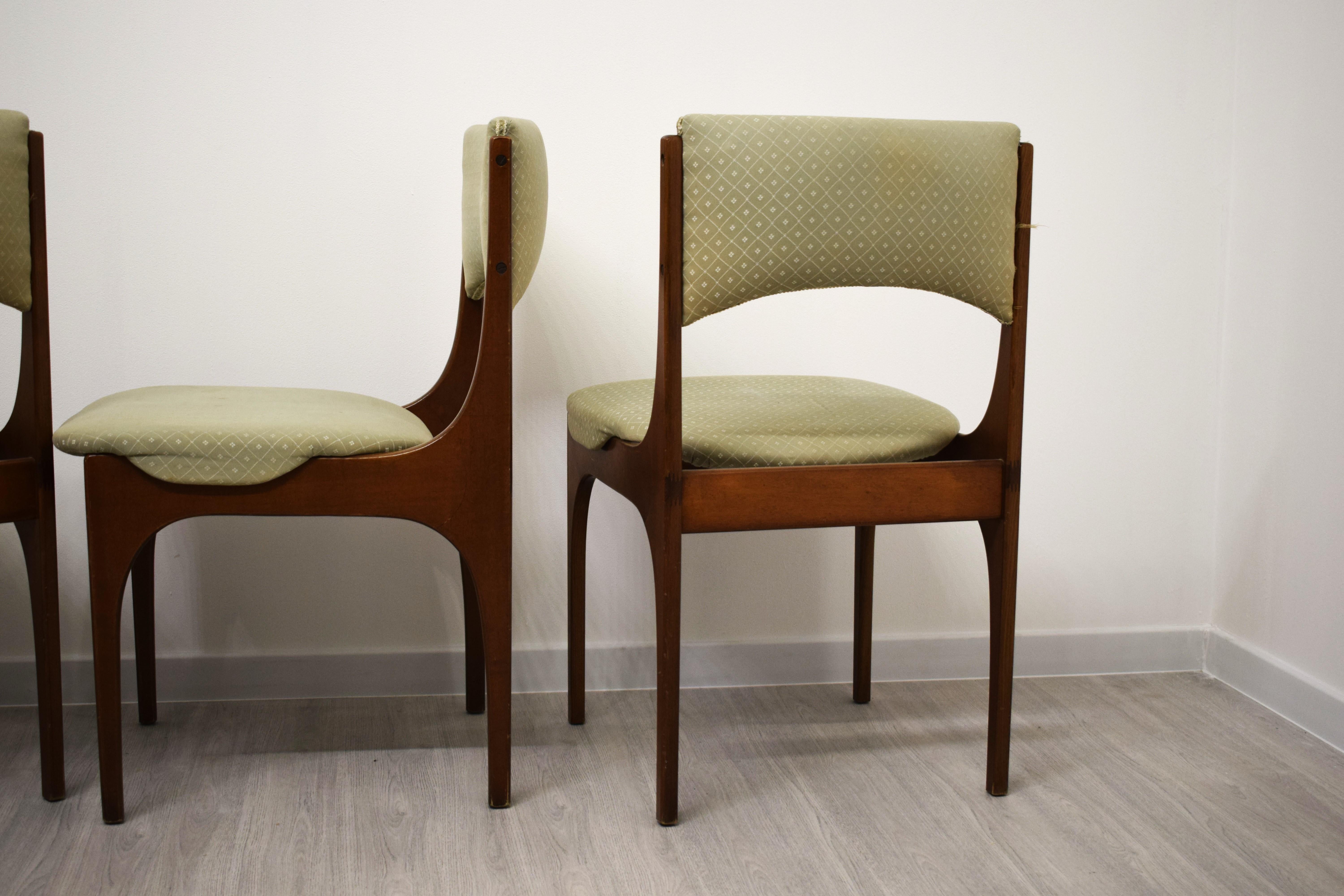Giuseppe Gibelli Per Sormani - Ensemble de 4 chaises mod. Beatrice, 1970 en vente 2