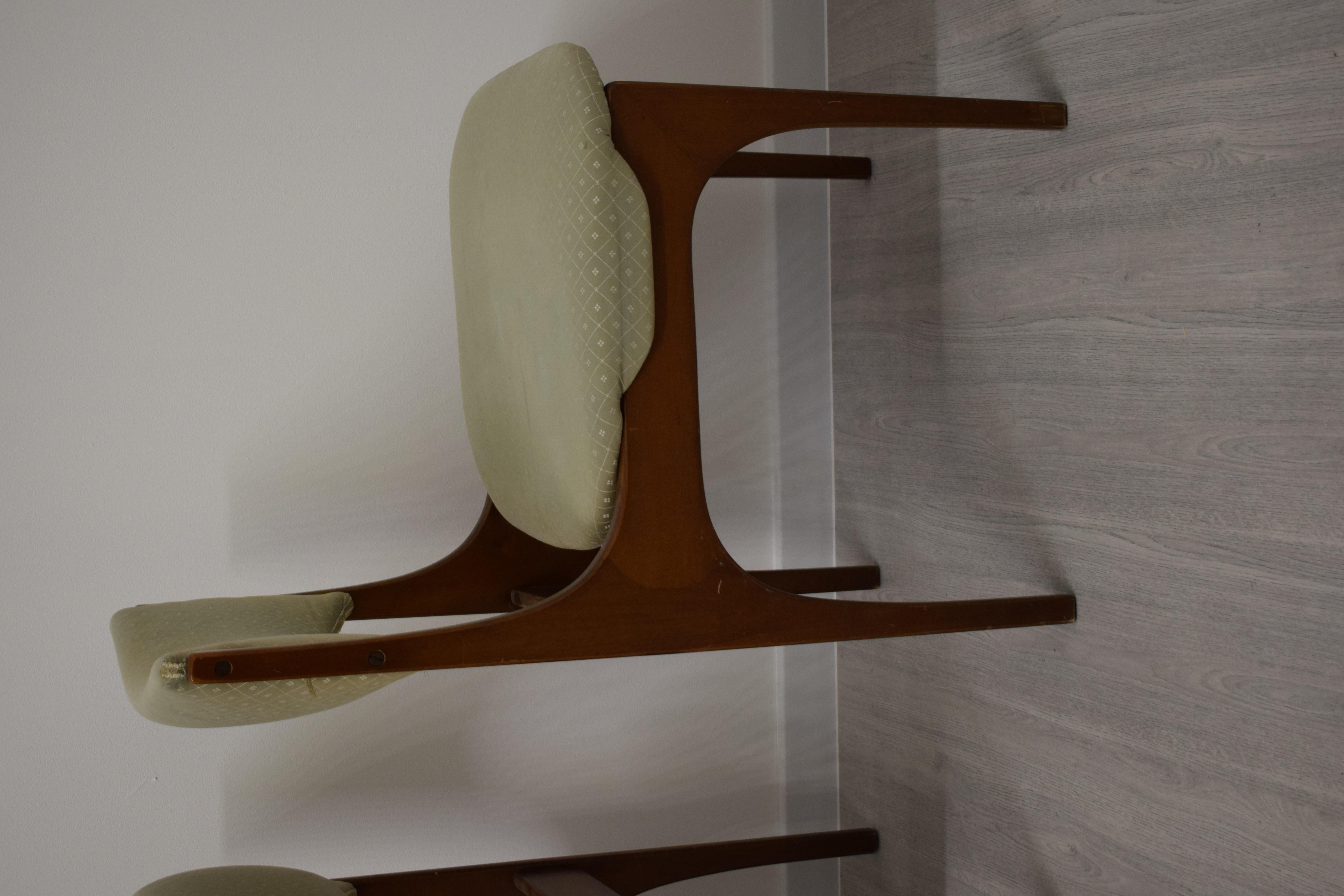 Giuseppe Gibelli Per Sormani - Ensemble de 4 chaises mod. Beatrice, 1970 en vente 3