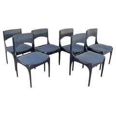 Giuseppe Gibelli, Set of Six Chairs Model "Beatrice", 1970s