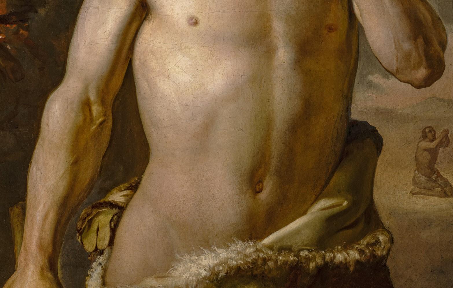 Il dipinto (olio su tela 120 x 96 cm, con cornice in legno dorata e intagliata 140 x 116 cm) è firmato e datato in basso a destra in corsivo 