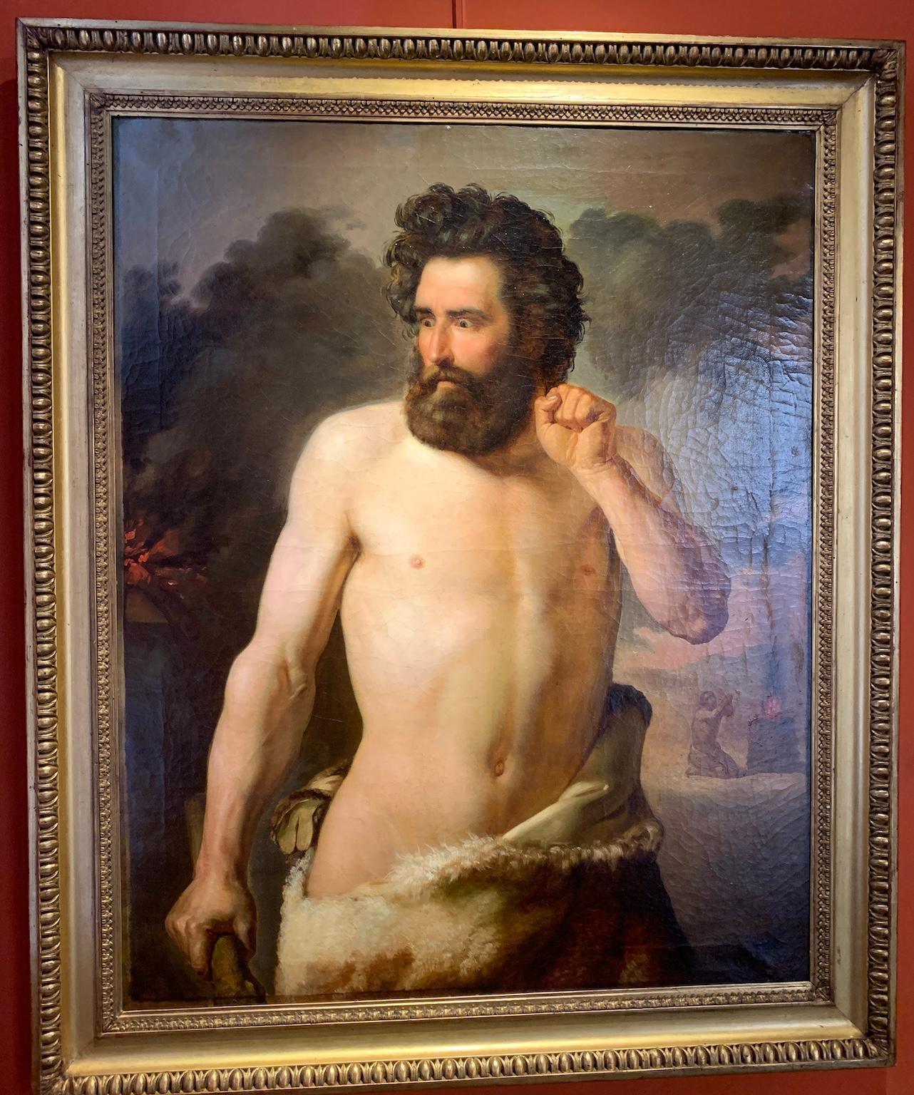 Dipinto figurativo religioso nudo maschile romanticismo italiano del XIX secolo in vendita 2