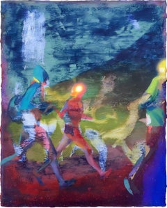 Cosmic Laps Among Pale Blue Dots I: Abstract Oil on Canvas, 2010+