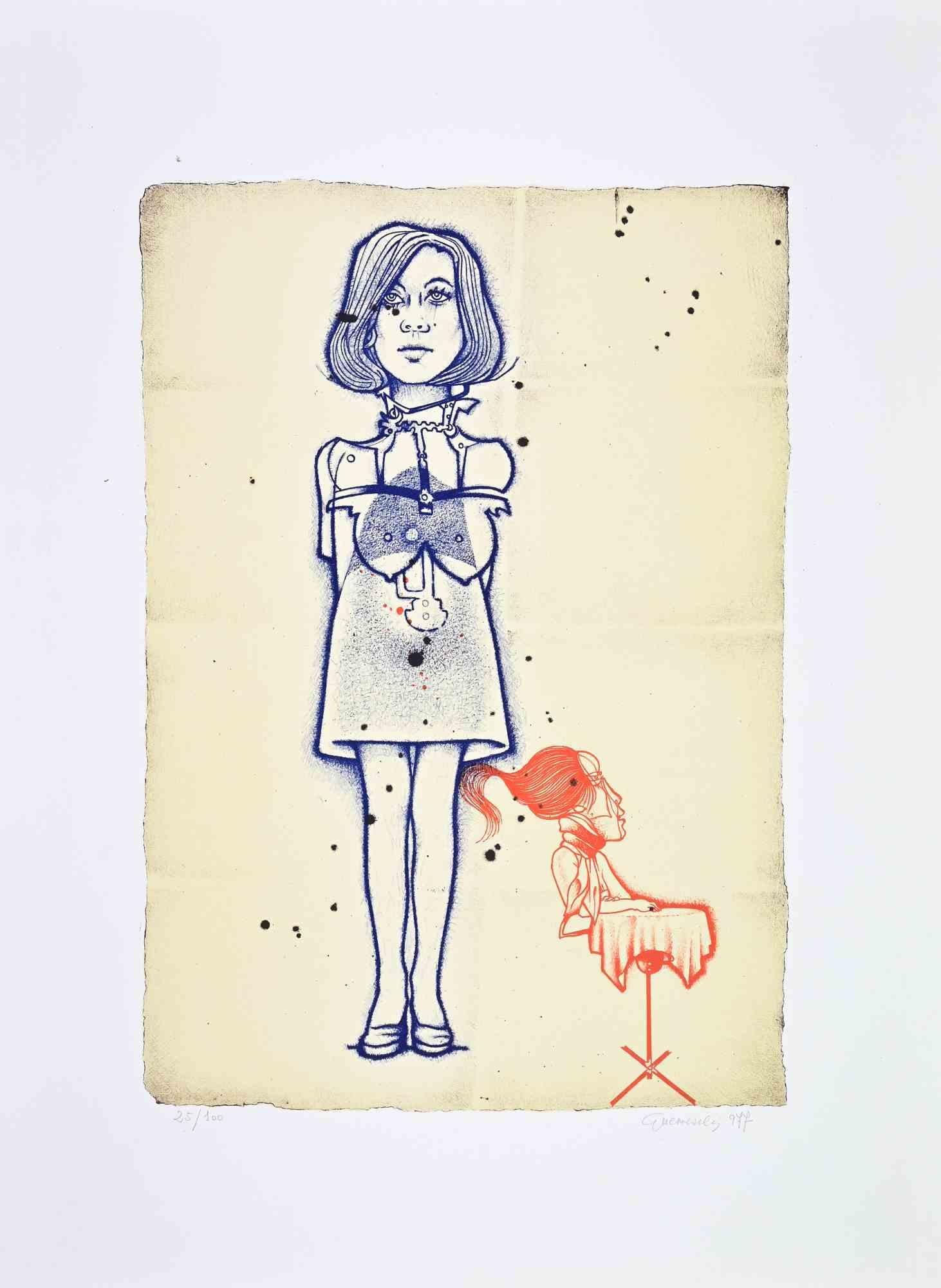 Etching realized by Giuseppe Guerreschi in 1977.

Edition of 100.

Hand signed and numbered in pencil.

Very good condition.