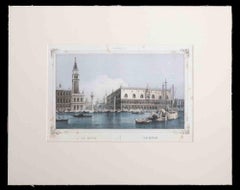 View of Venice - Lithograph by Giuseppe Kier - 19th Century