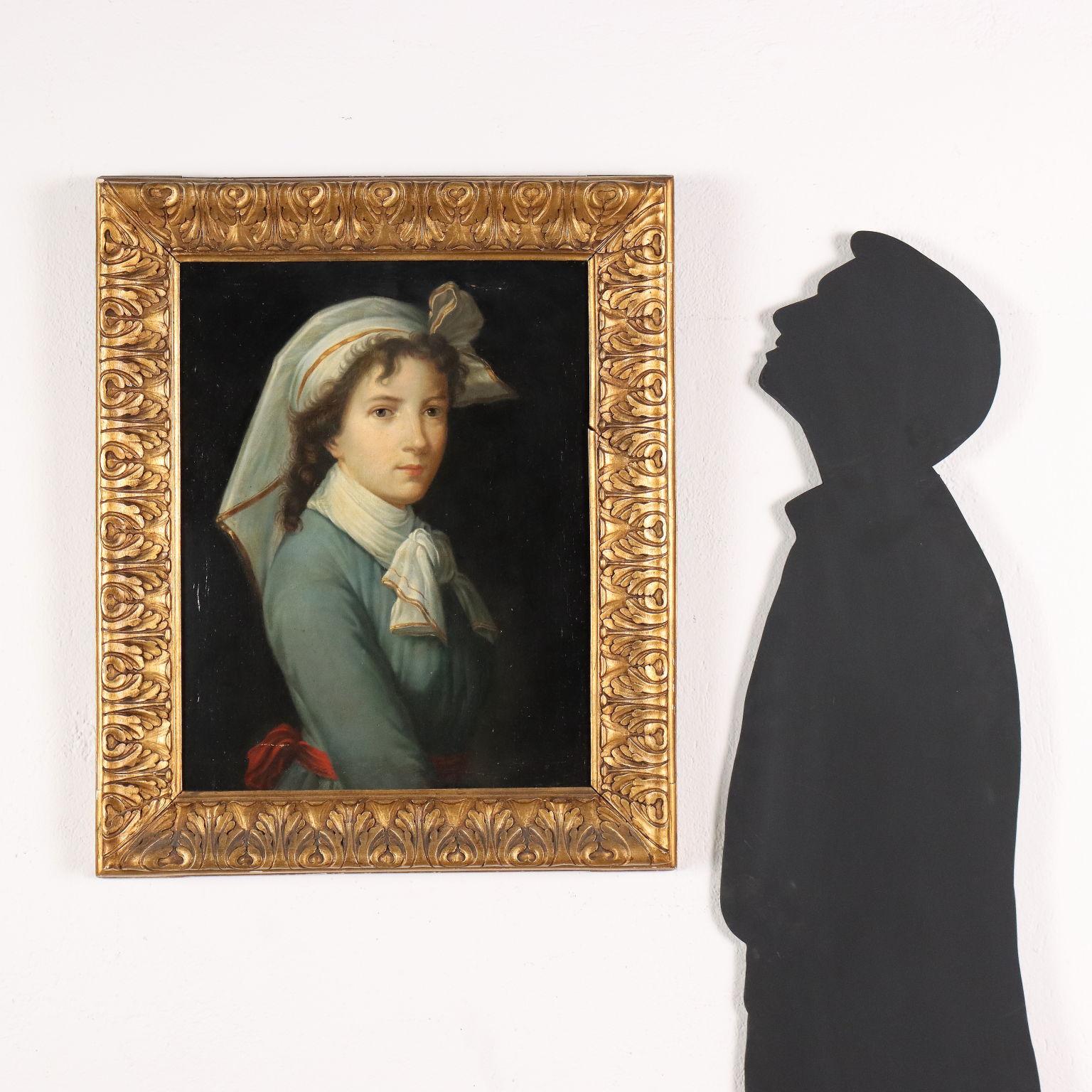 Copy of the self-portrait of Elisabeth Louise Vigée -Le -Brun, 1800s - Painting by Giuseppe La Leta
