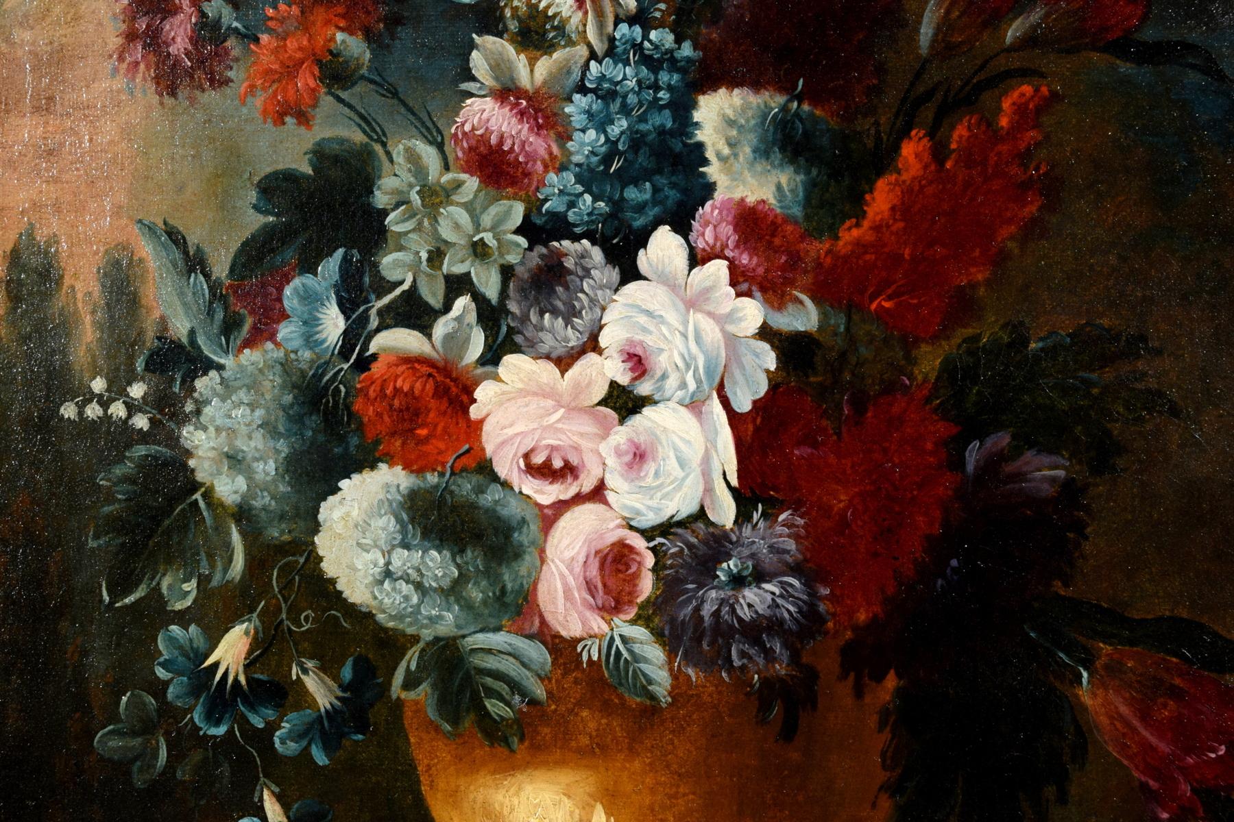 Giuseppe Lavagna, Italian Oil on Canvas Still Life with Vase and Flower 2