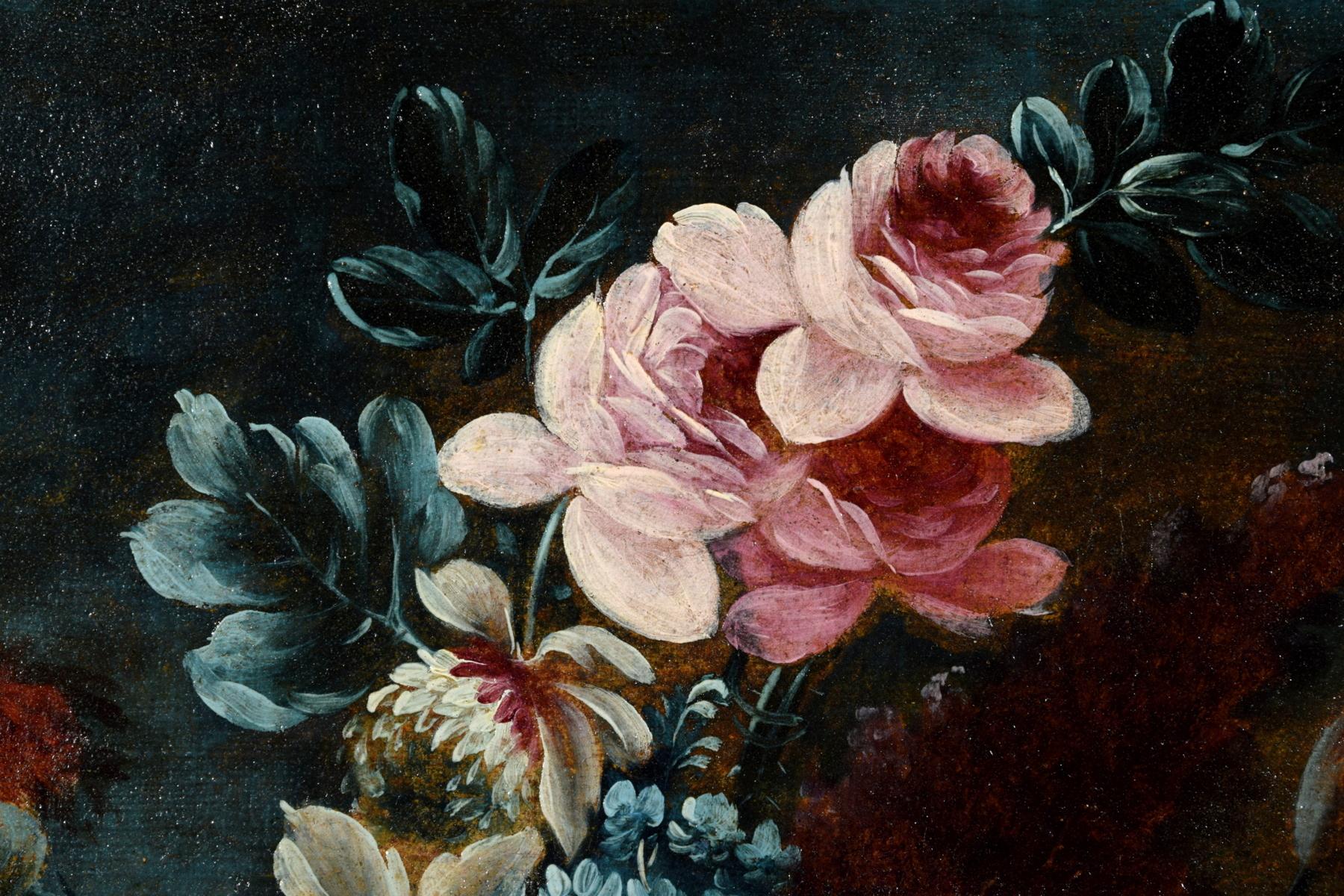 Giuseppe Lavagna, Italian Oil on Canvas Still Life with Vase and Flower 4
